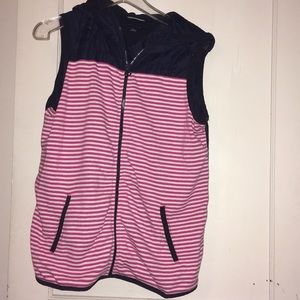MED TOMMY HILFIGER NAVY PINK WHITE STRIPPED VEST